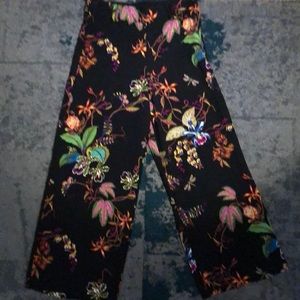 Multi-color Floral Print Pants